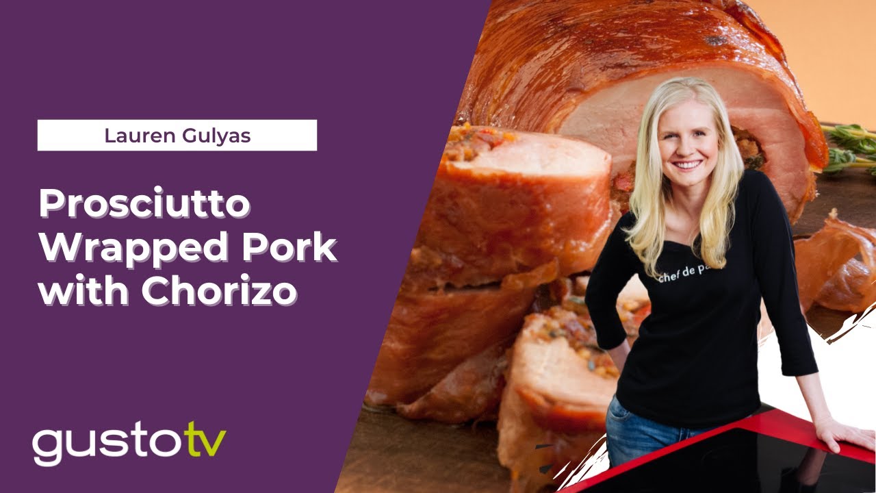 Prosciutto Wrapped Pork with Chorizo | A is for Apple