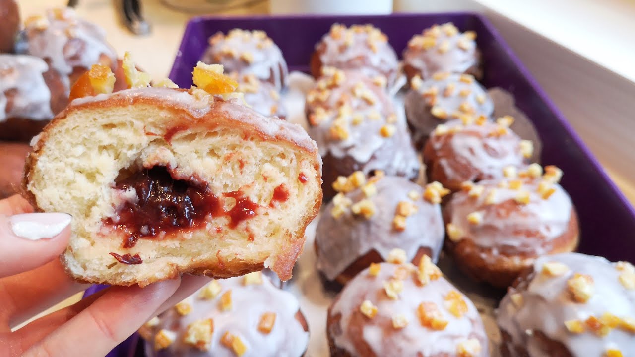 Tradycyjne pączki z marmoladą z przepisu mojej babci 🍩 #pączki #tłustyczwartek #donuts #staryprzepis