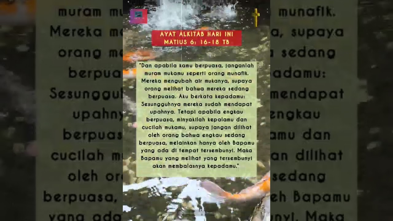 Pasal dan Ayat dalam Alkitab 📖😇 PUASA ⁉️ Hal dalam BERPUASA ⁉️ #shorts