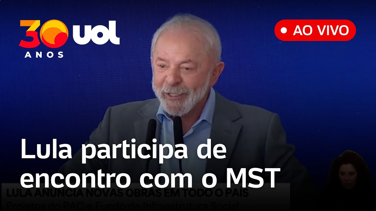 Lula fala ao vivo no Encontro Nacional do Movimento dos Trabalhadores Rurais Sem Terra; assista