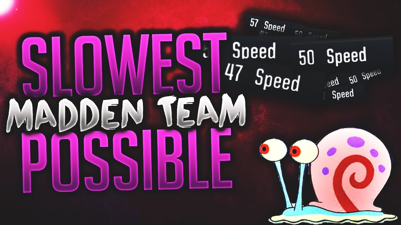 47 SPEED!! SLOWEST POSSIBLE MADDEN MOBILE 18 TEAM! Madden 18 World Record!