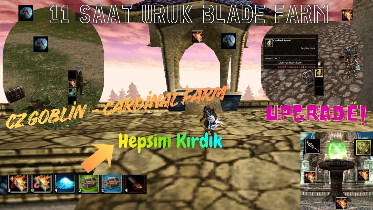500 ₺ lik KARAKTER ile 11 SAAT URUK BLADE / CZ GOBLİN - CARDİNAL / UPGRADE / KNİGHT ONLİNE / BÖLÜM 2