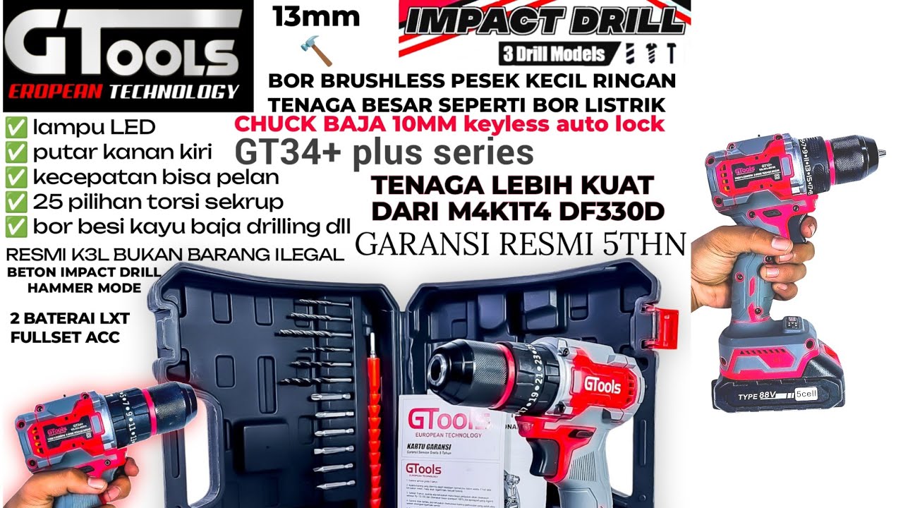 Review lengkap bor impact wrench gtools jumbo 1800nm jumbo GT33PRO GT78PRO GT12 21 85 34 PLUS mantap