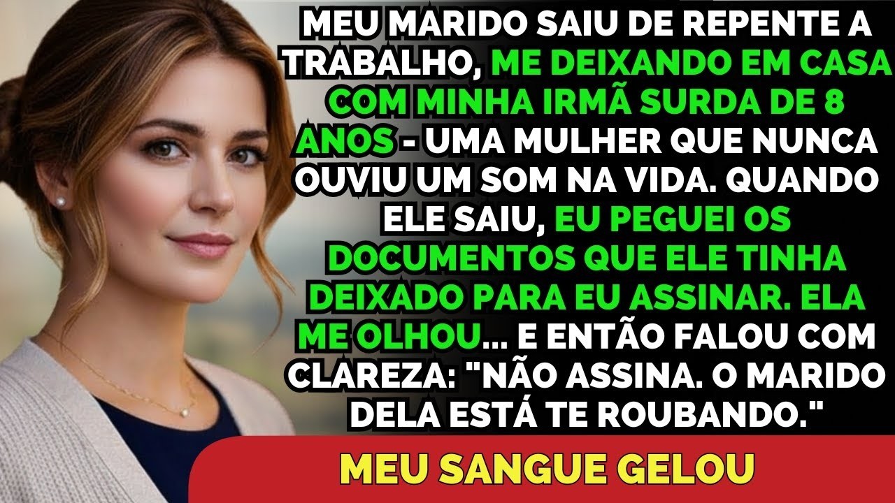 Minha Irmã Surda Falou  'Não Assina Esses Papéis    O Marido Dela Tá Te Roubando '
