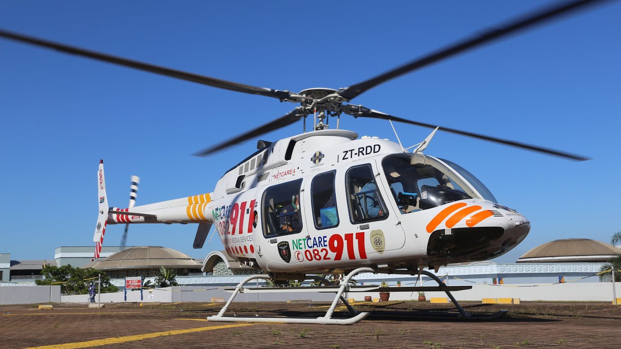Air Ambulance Bell 407 Arrival