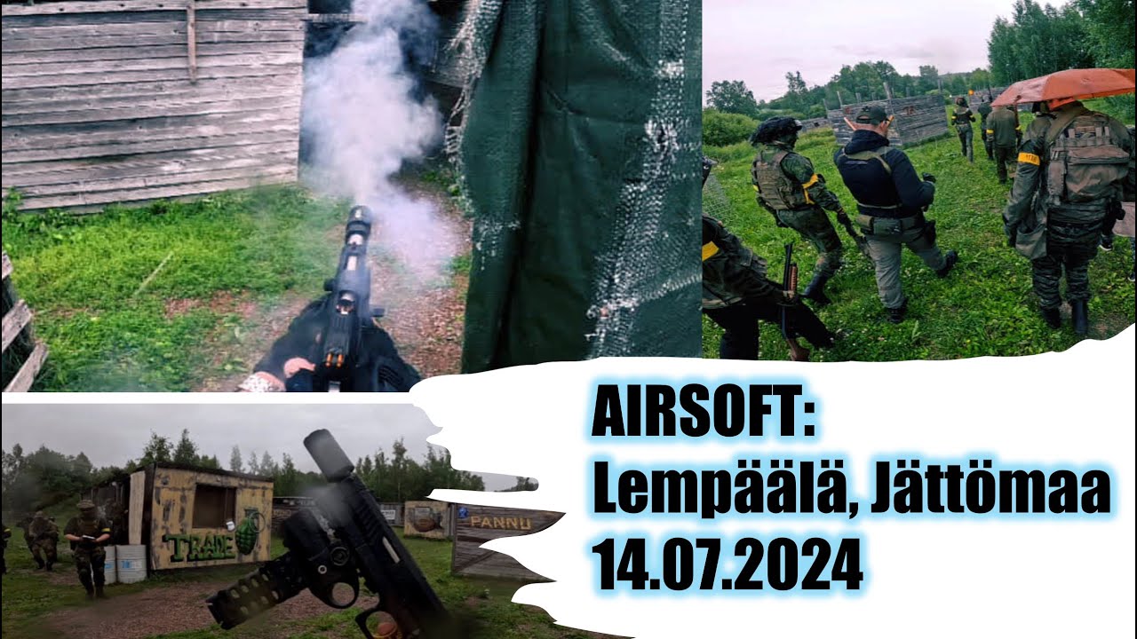 AIRSOFT - Rainy Day Airsoft Battles at Jättömaa with Hi-Capa GBB Pistol - Suomi / Finland