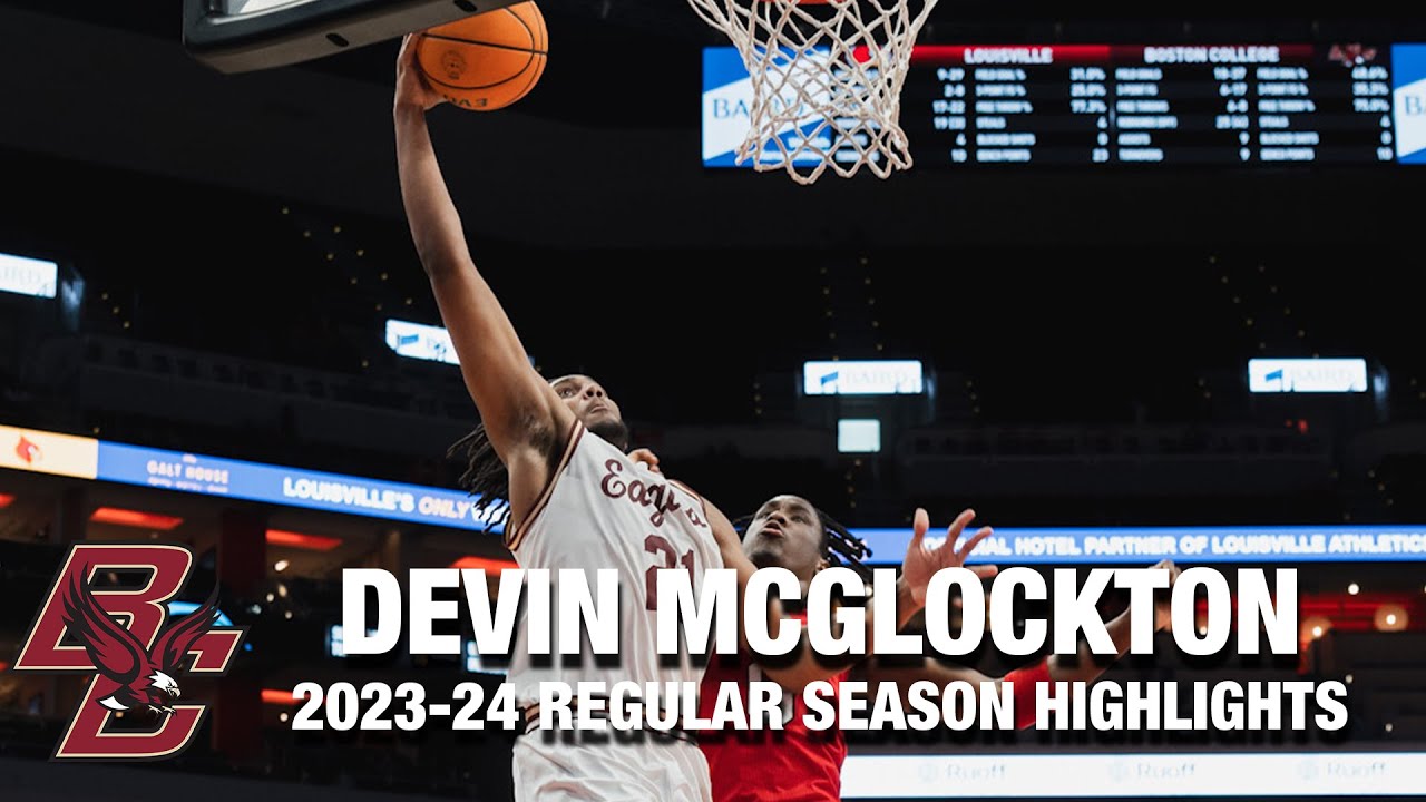 Devin McGlockton 2023-24 Regular Season Highlights | Boston College Forward