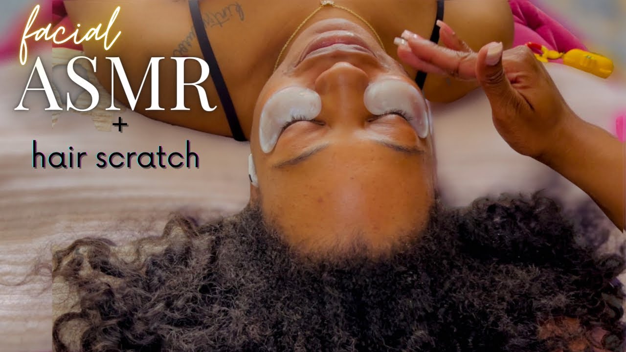 ASMR Rest & Reset 🌸| relaxing facial, hair play + scalp massage | soothing sounds for sleep