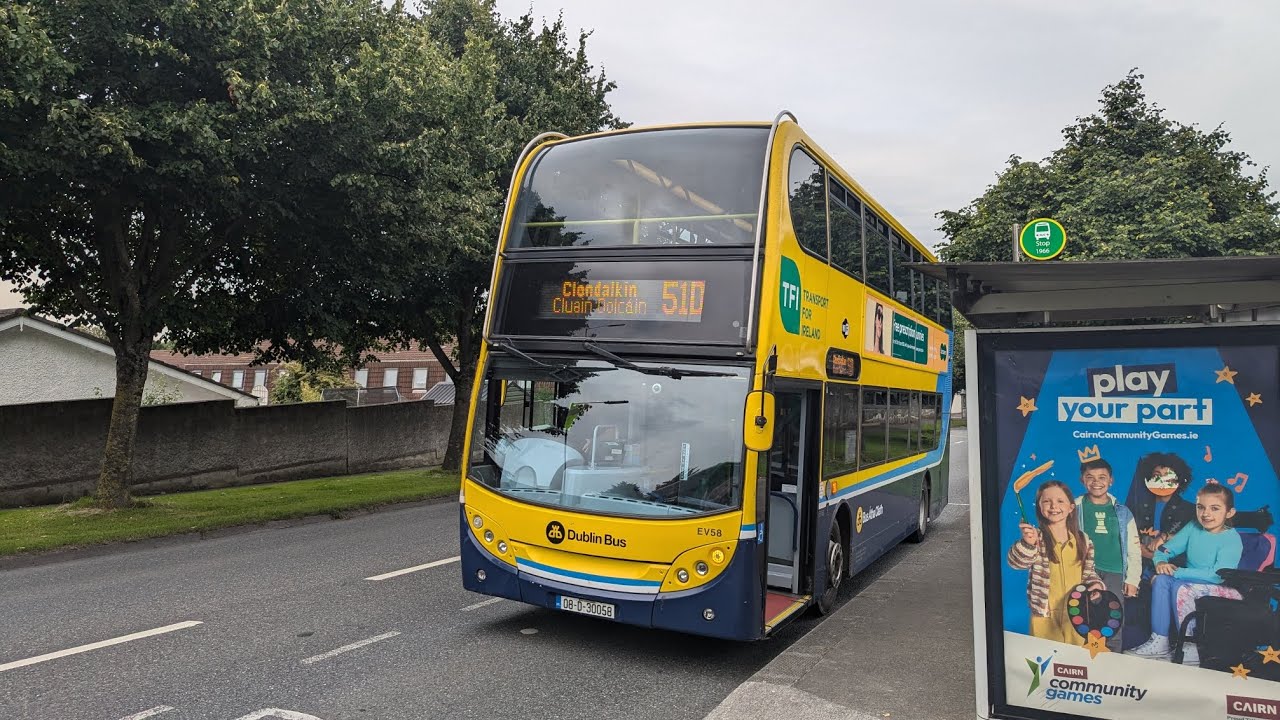 *Whiny Diff* Dublin Bus || Volvo B9TL Alexander Dennis Enviro 400 EV58 (08-D-30058) || Route 51D