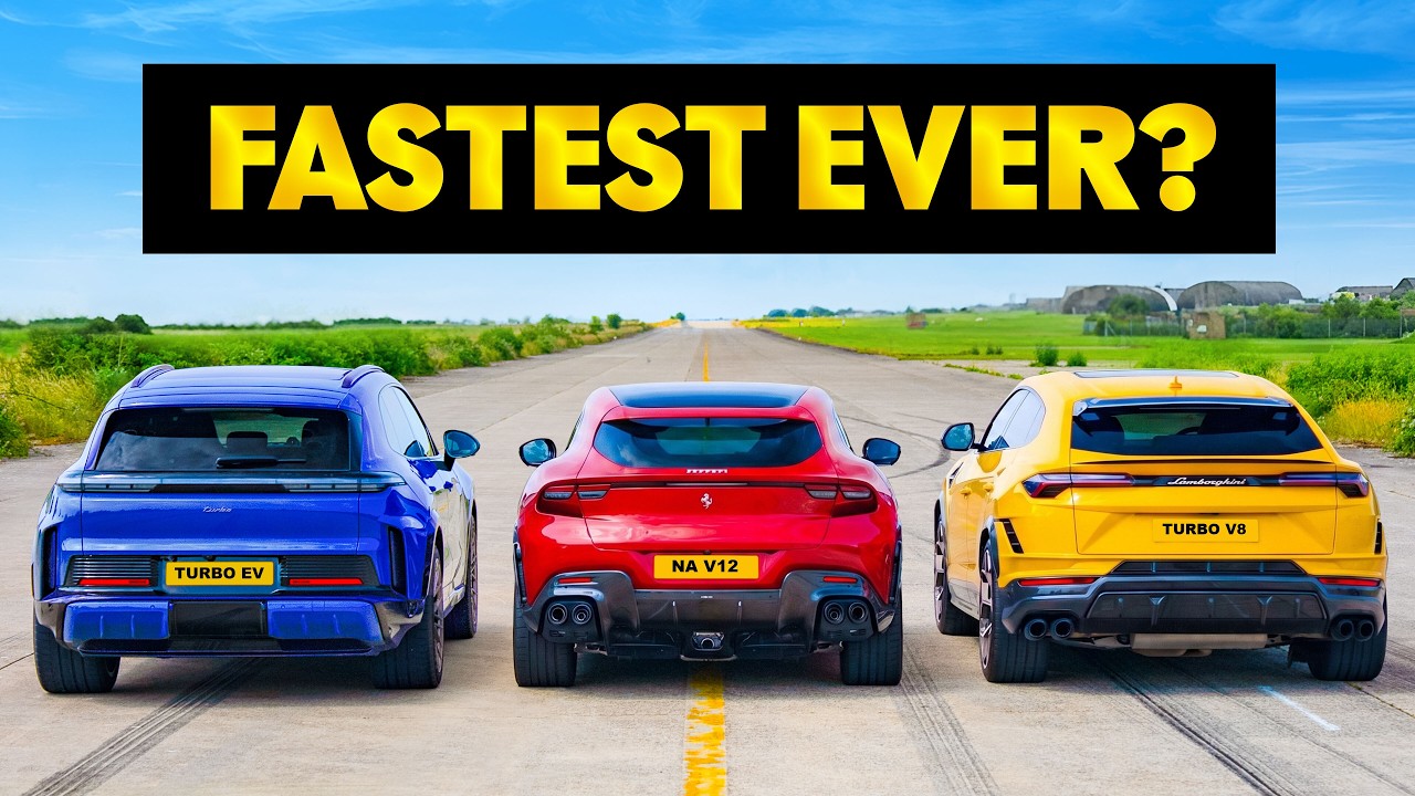 World&rsquo;s FASTEST SUV DRAG RACE! Porsche v Ferrari v Lambo