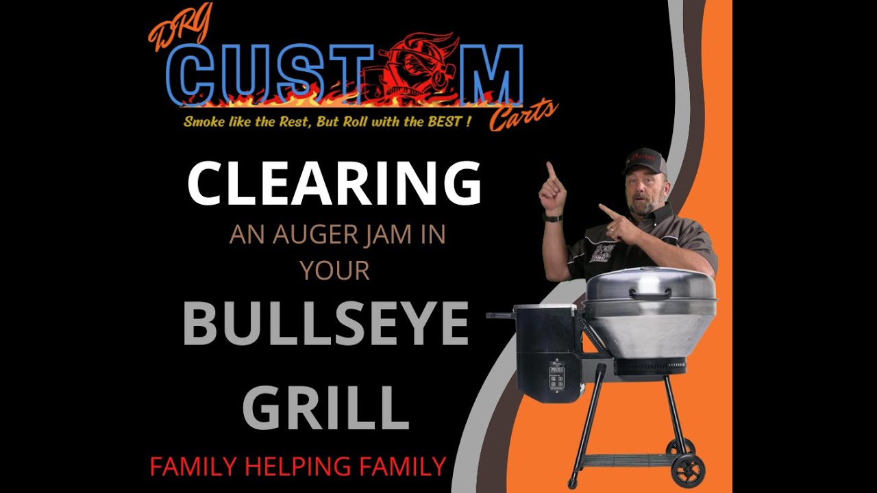 Clear pellet grill auger jam