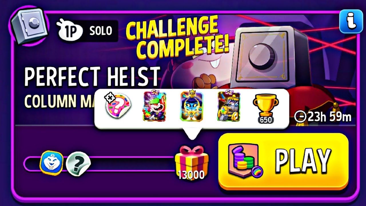 column mania rainbow perfect heist solo challenge  match masters today gameplay.