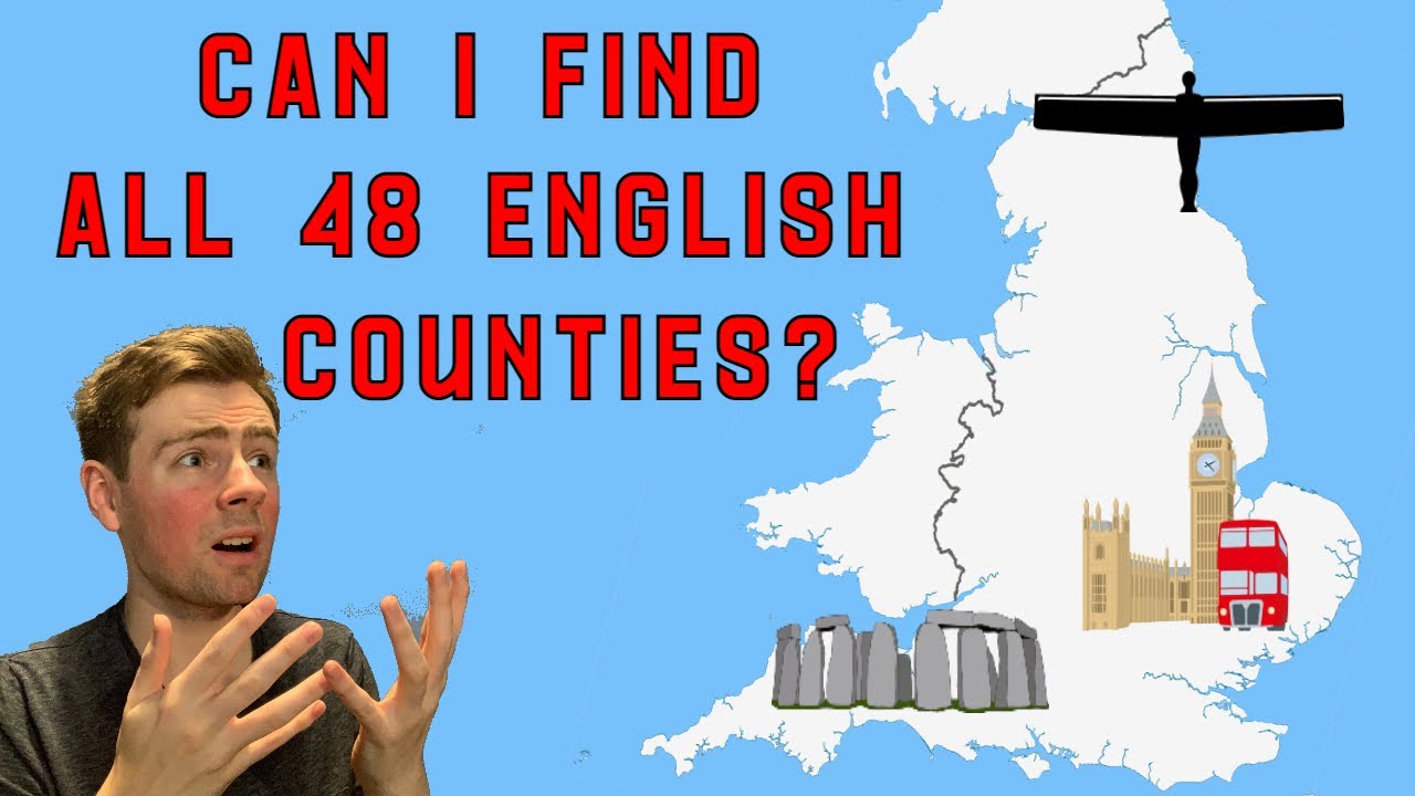 Can I find all 48 English Counties - NO outlines (IMPOSSIBLE?)