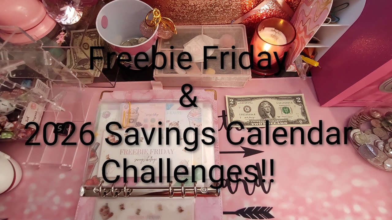 Freebie Friday & 2026 Savings Calendar Challenges!Cash Stuffing $12.75.@IncomeBabes @No_Bucks_Given 