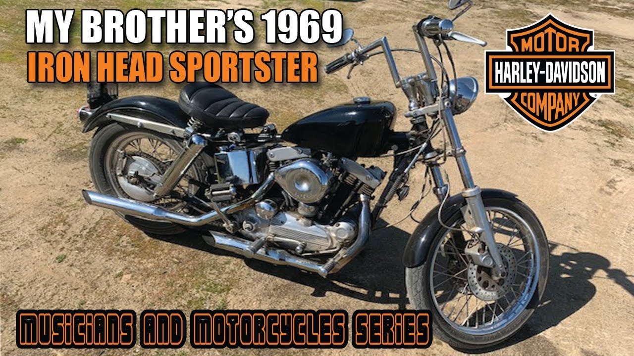 My Brother's cool 1969  HARLEY Davidson SPORTSTER Ironhead Bobber.