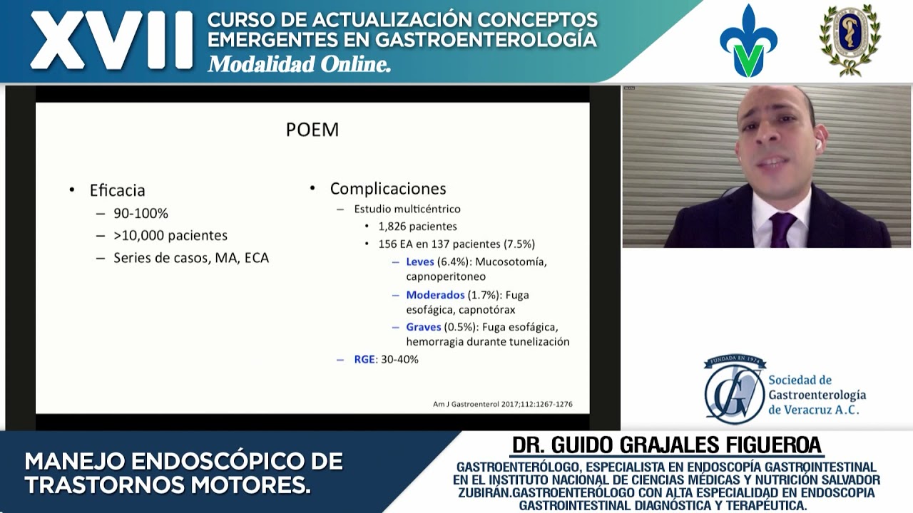 Manejo endoscópico de trastornos motores / Dr. Guido Grajales Figueroa
