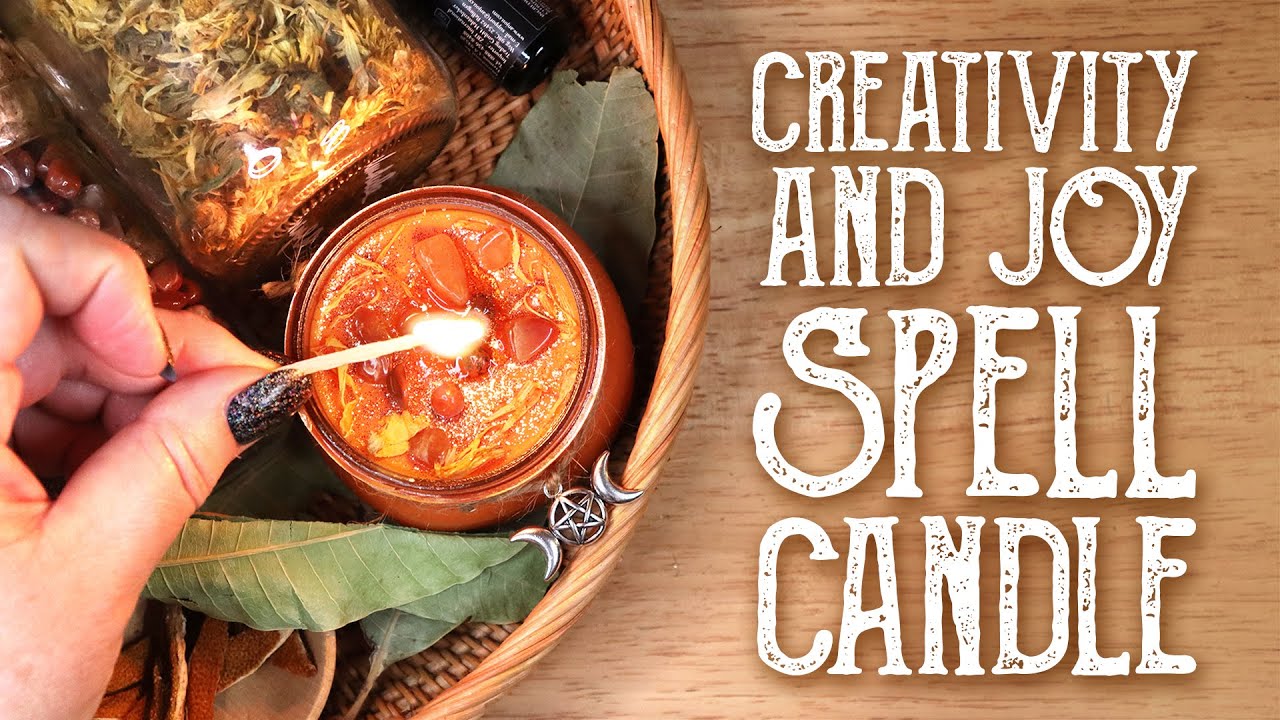 Joy and Creativity Spell Candle Recipe - Candle Magic - Color Magic - Witchcraft - Magical Crafting
