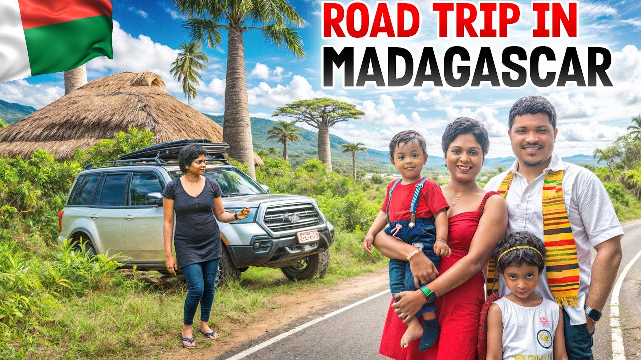 A Telugu Girl & African Boy ❤️ Road Trip in Madagascar Begins 🇲🇬