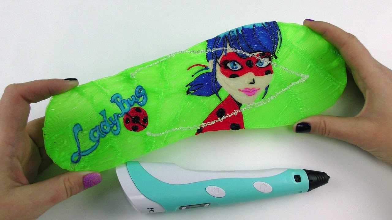 Miraculous Ladybug Flip Flops How to Draw with 3D Pen