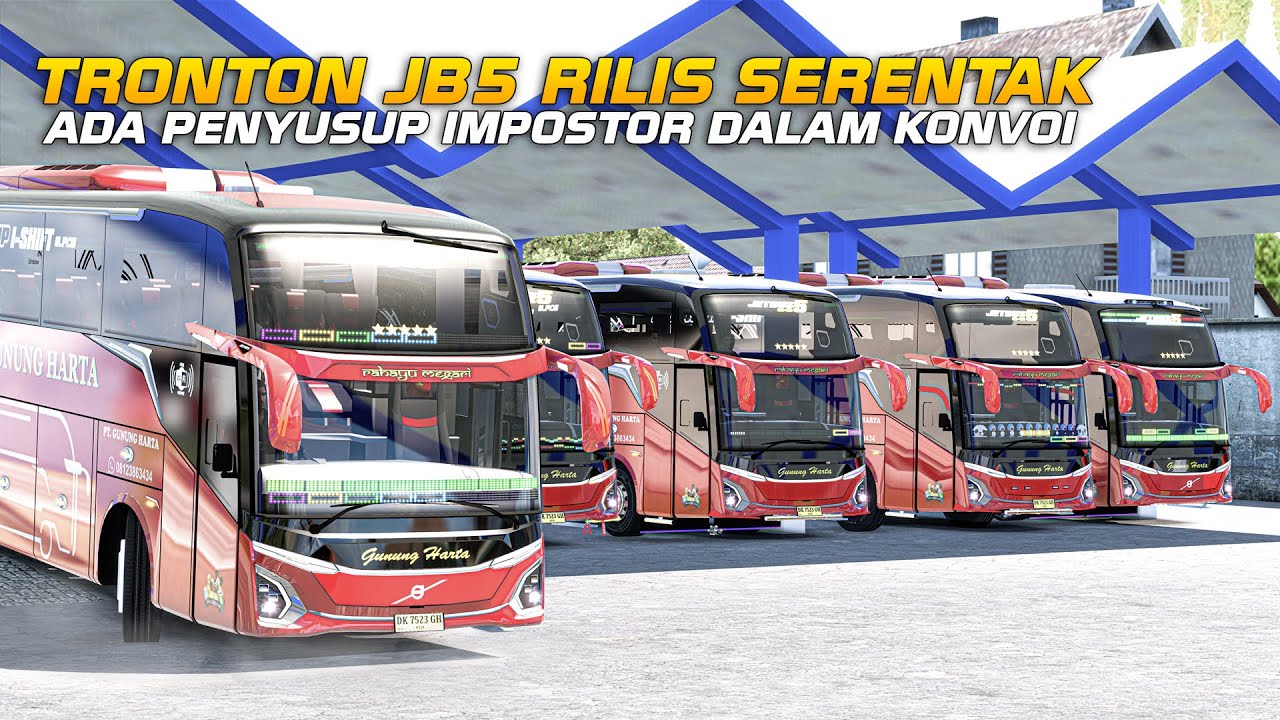 KONVOI B11R JETBUS 5 TRONTON GUNUNG HARTA BARU KELUAR KAROSERI