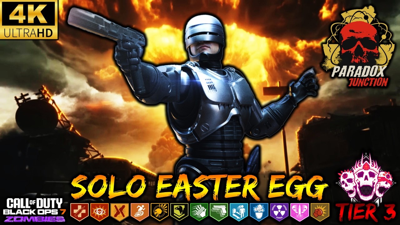 BO7 ZOMBIES *ROBOCOP* UZUPEŁNIA PARADOX JUNCTION EASTER EGG!! (4K 60) ROZGRYWKA BLACK OPS 7!!