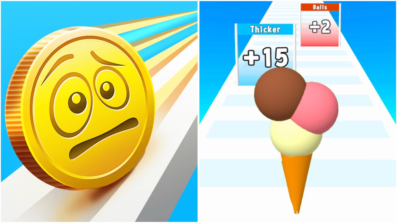 Coin Rush 🔥 VS  Ice Cream Run  🔥MAX LEVELS UNLOCKED! Latest Update❤️‍🔥🤩