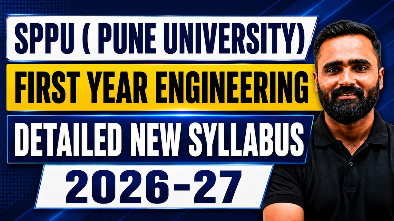 SPPU (PUNE UNIVERSITY) First Year Engineering  New Syllabus|2026 -27|First Semester|Pradeep Giri Sir