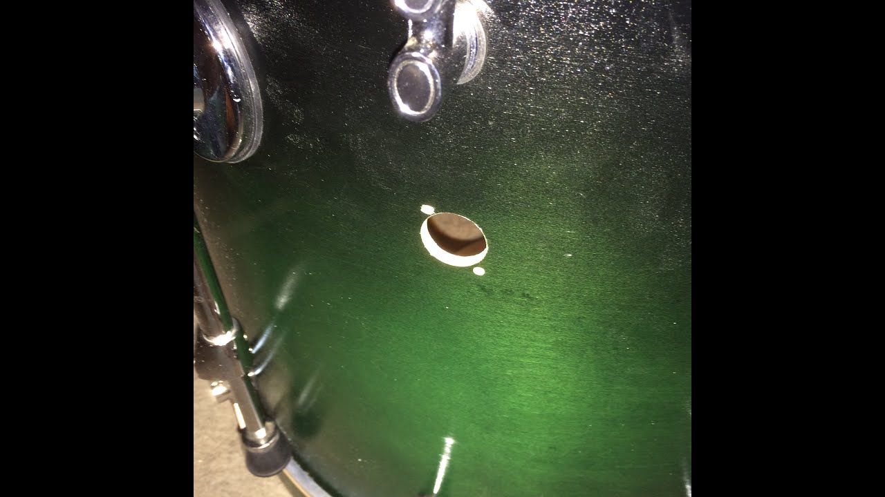 Putting a Hole in my Kick Drum ( Installing surface mount XLR)
