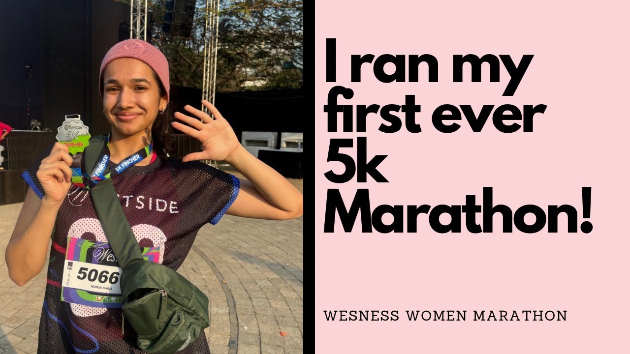 I RAN MY FIRST EVER 5K MARATHON! Wesness Women Run- Westside x Kalaghoda Run #girlsjustwannarun