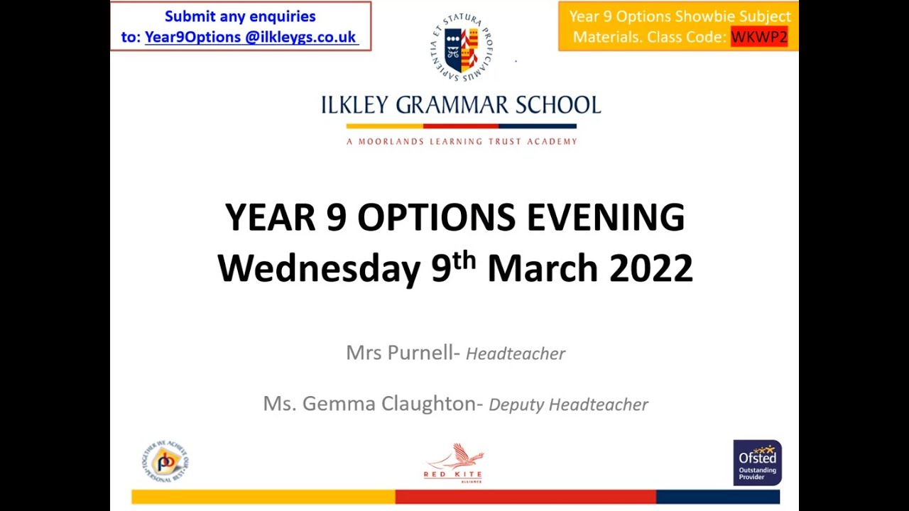 Year 9 Options Evening Presentation