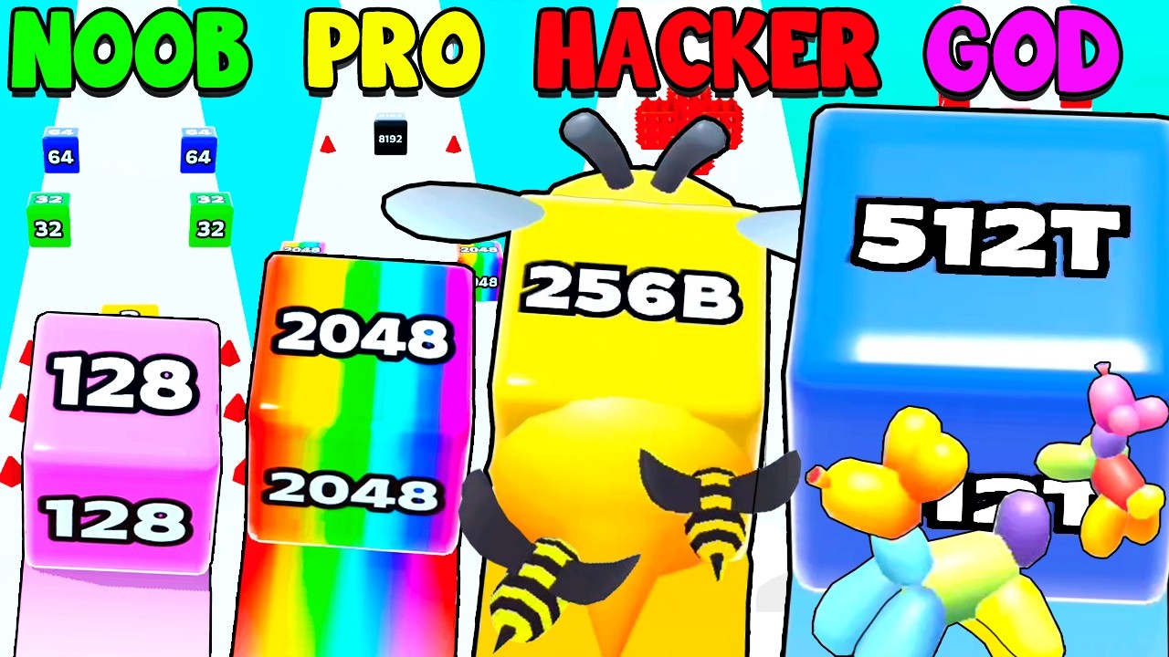 WOW 🤯 Full gameplay in Jelly Run 2048 🔴 COLLECTED ALL THE CUBES! [From 1 to 100 LVL]