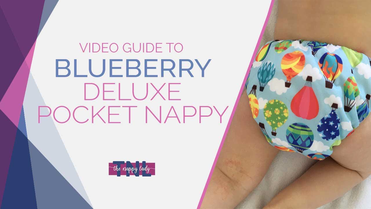 Blueberry Deluxe Pocket Nappy Video Guide - The Nappy Lady