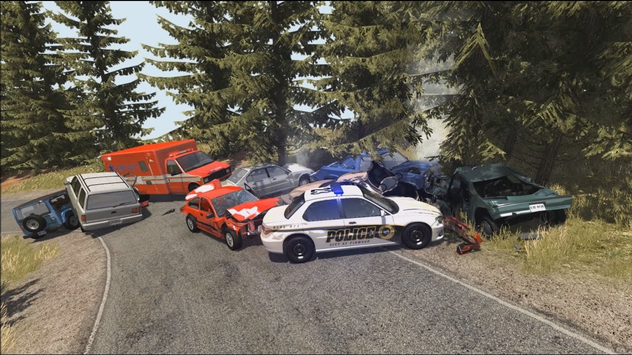 Multi-Vehicle Pileup Crashes 16 | BeamNG.drive
