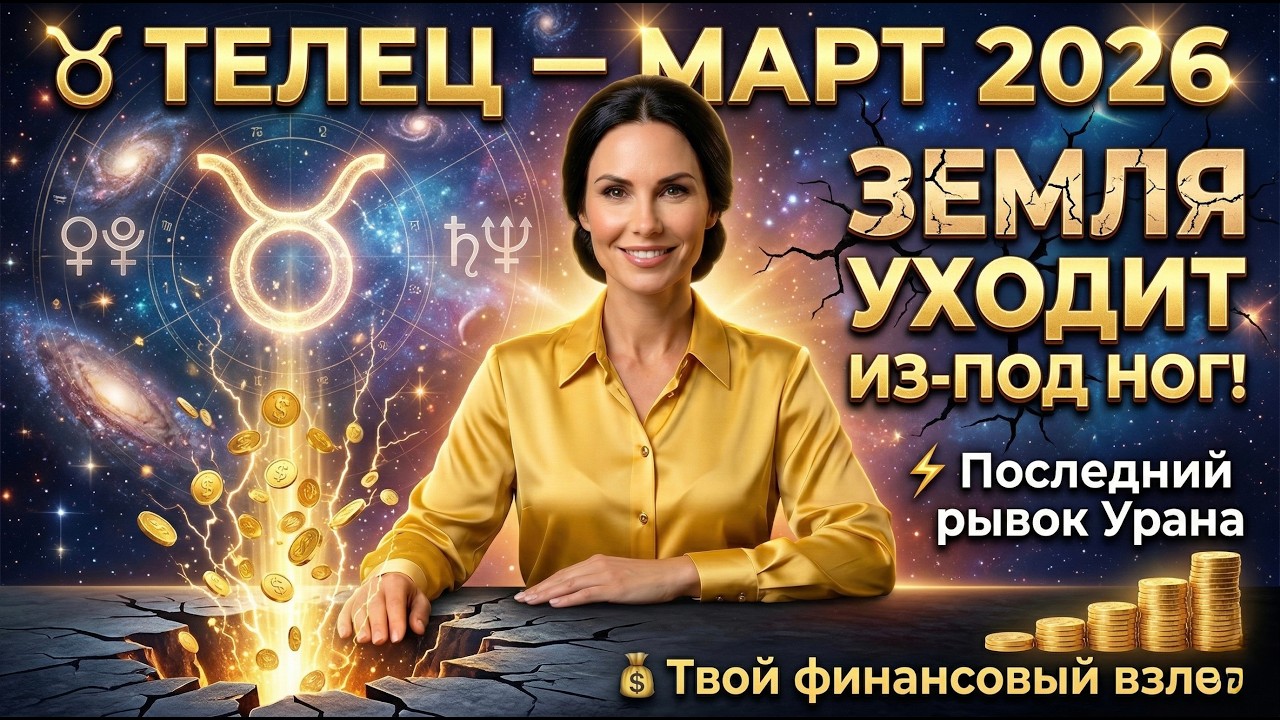 ТЕЛЕЦ — МАРТ 2026: ЗЕМЛЯ УХОДИТ ИЗ-ПОД НОГ! ⚡️ Последний рывок Урана и твой финансовый взлет ♉️