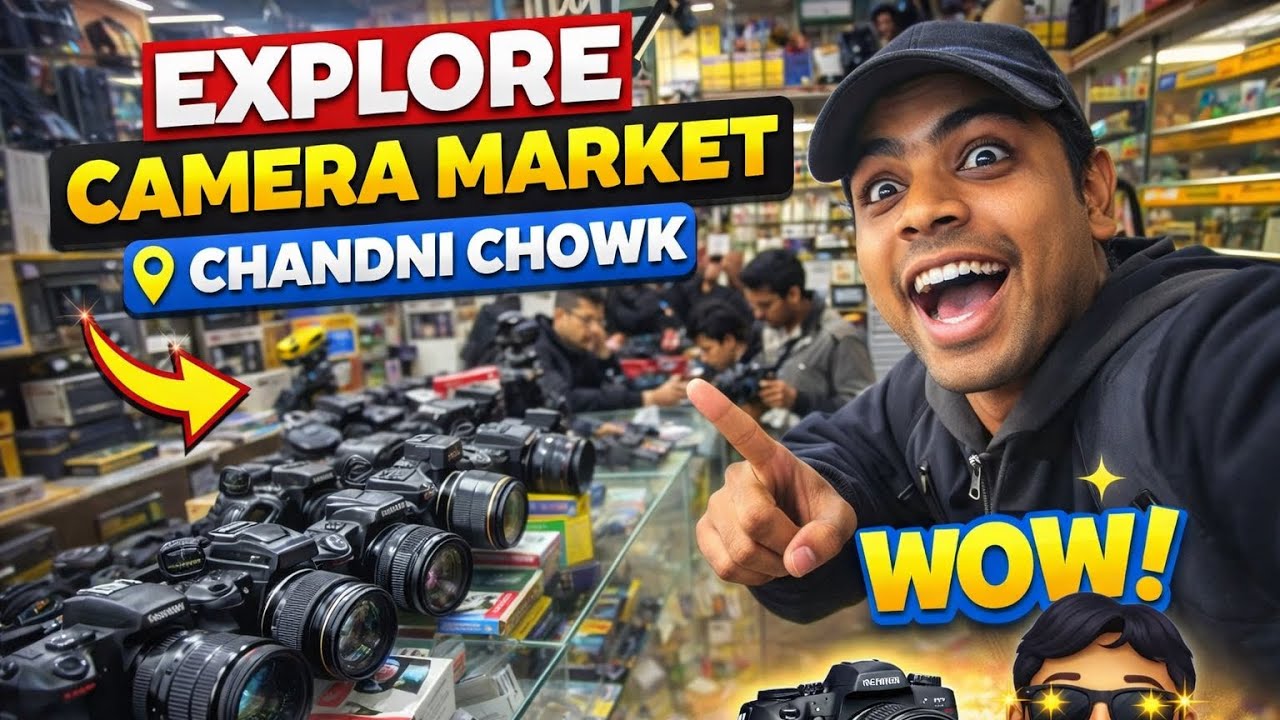 Chandni Chowk Camera Market 😱 | Cheap DSLR & Lens Deals! #chandnichowk #dslr #market #vlog 