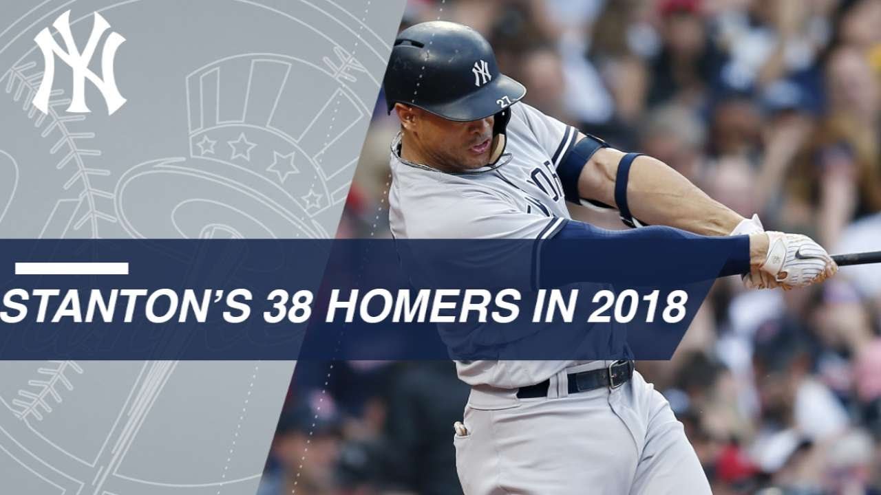 Watch Giancarlo Stanton's 38 home runs from 2018