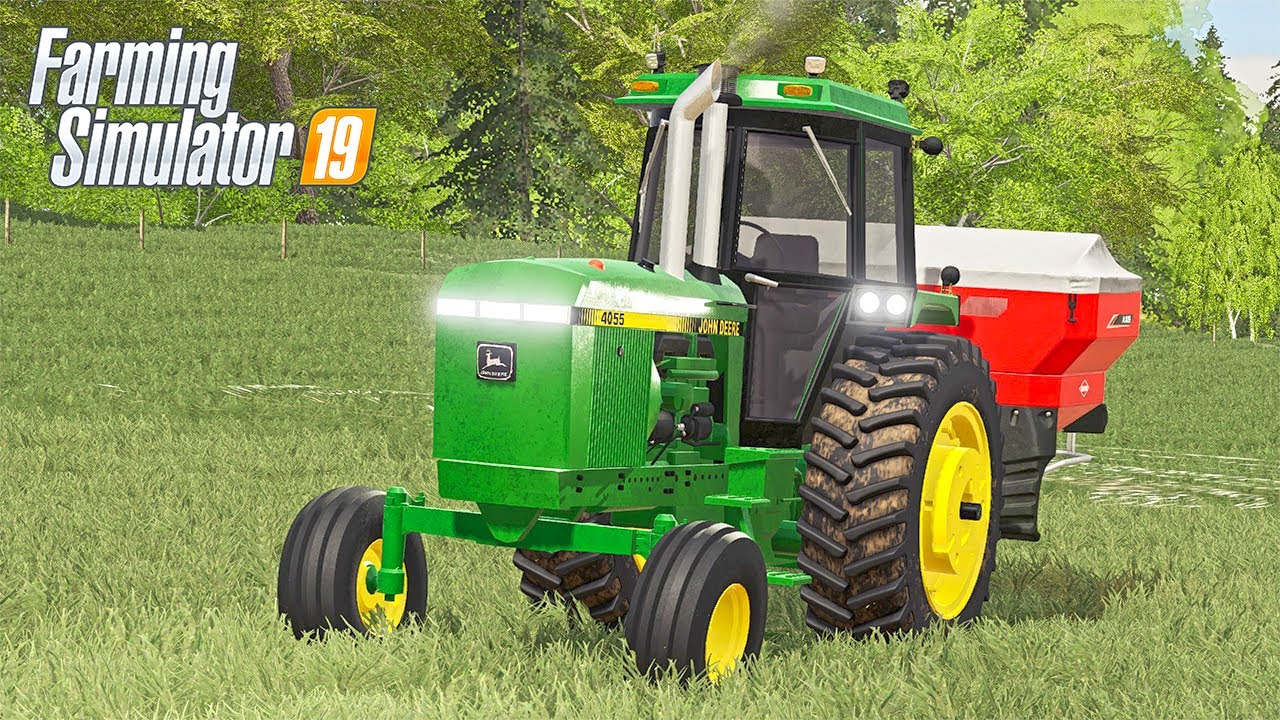 FERTILIZING FIELDS IN JOHN DEERE 4055 - LONE OAK SEASONS FS19 (ROLEPLAY)