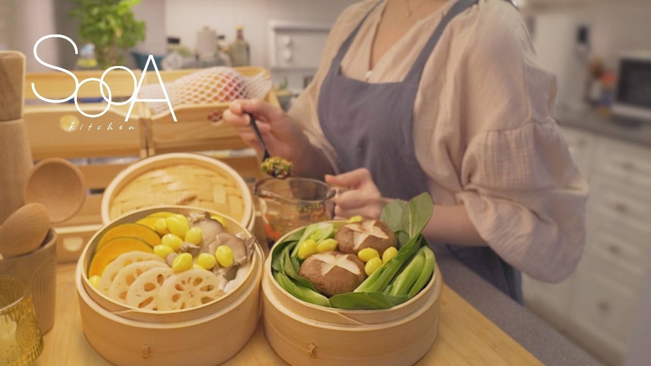 Korean Zucchini Rolls & Steamed Veggies: Post-Holiday Healthy Reset | No Talking Cooking Vlog