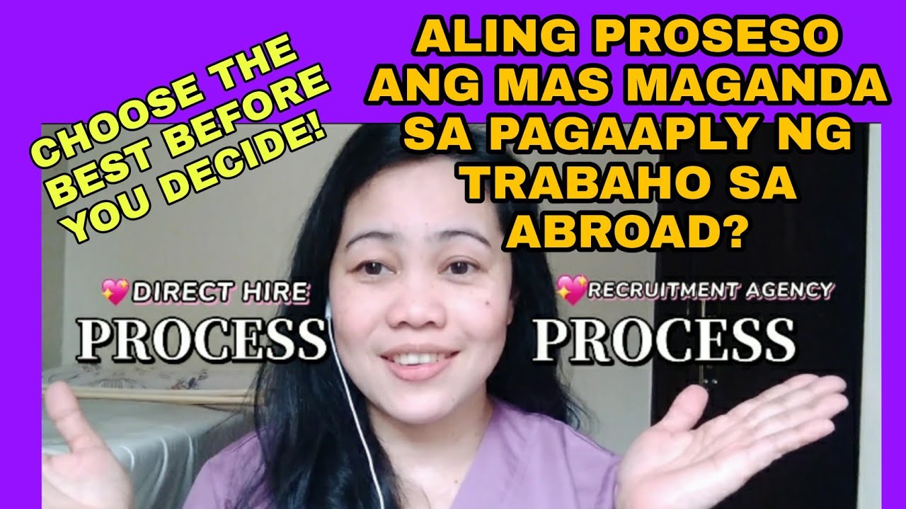 DIRECT HIRE PROCESS OR RECRUITMENT AGENCY PROCESS || WHICH IS THE BEST TO APPLY FOR A JOB ABROAD?