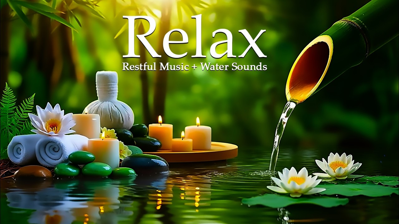 Calm Piano & Bamboo Water Sounds 🌿 Meditation and Inner Peace