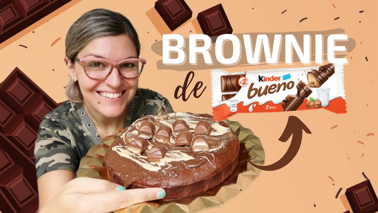 BROWNIE de KINDER BUENO Fácil y Rápido