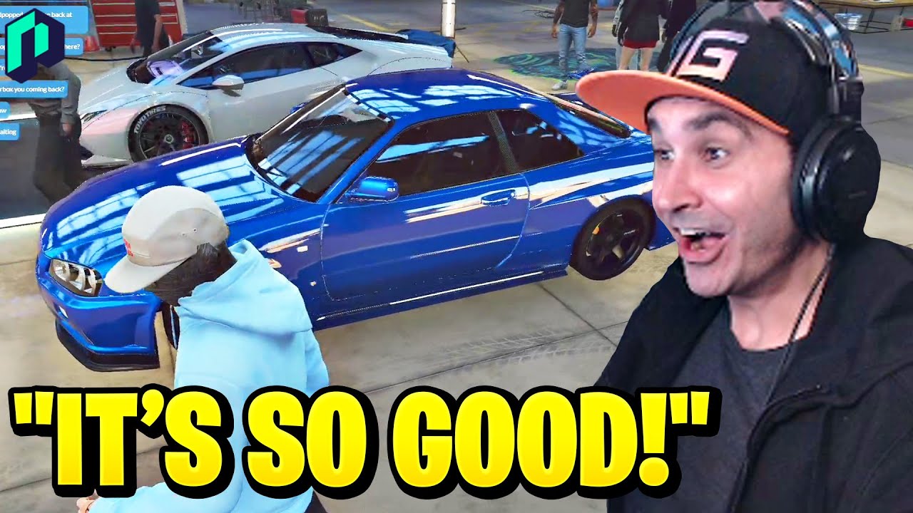 Summit1g Checks Out Tuner Shop & Drives GTR R32 for First Time! | GTA 5 NoPixel RP