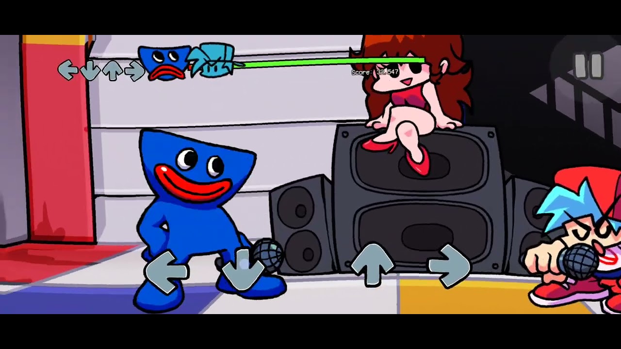Jugando el mod de huggy mix en fnf en el celu de mi mamá espero que les guste