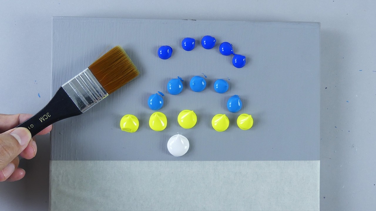 Frühmorgen im Winter | Entspannende Acrylmalerei | See and Do De 189