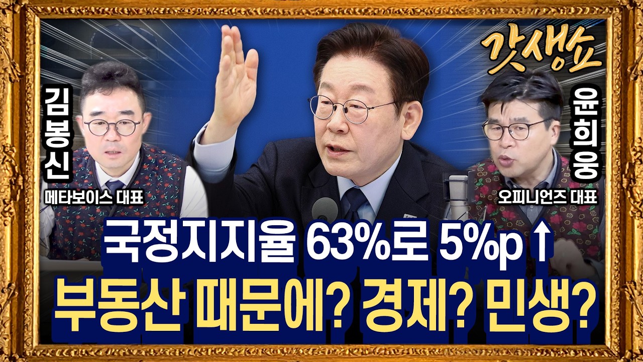 [갓생쇼] 대통령 직무 평가 '잘하고 있다' 63%, '잘못하고 있다' 26%｜정당 지지도 더불어민주당 44%, 국민의힘 22% with 김봉신 대표,윤희웅대표｜KBS 260213