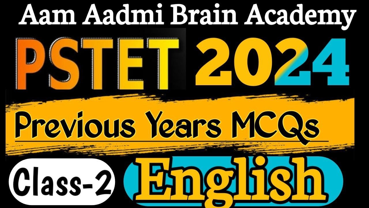 PSTET 2024 ENGLISH | PSTET Paper preparation | PSTET ENGLISH  punjab teacher elegibility test 2024