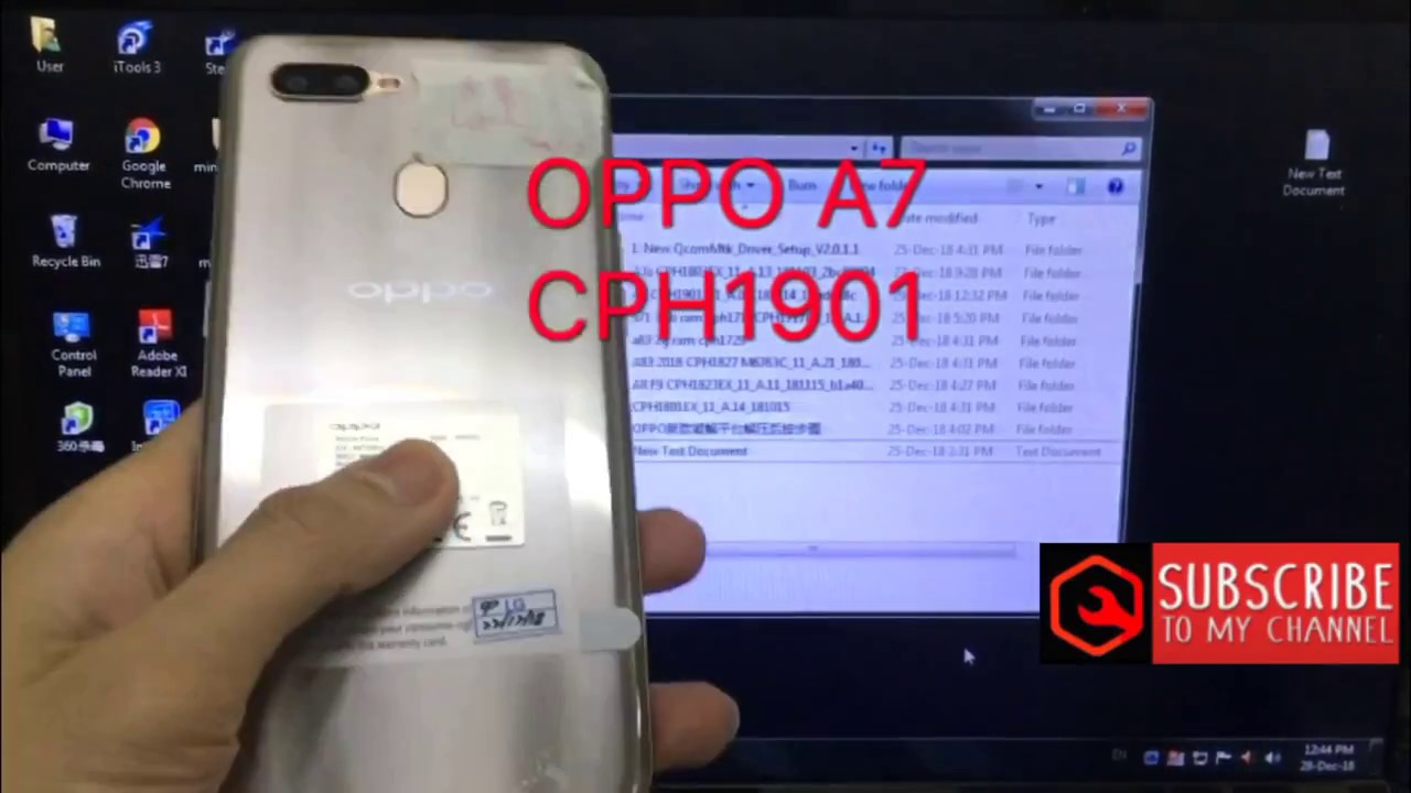 OPPO A7/CPH1901 frp bypass screen lock/google account ONLINE BRUSH