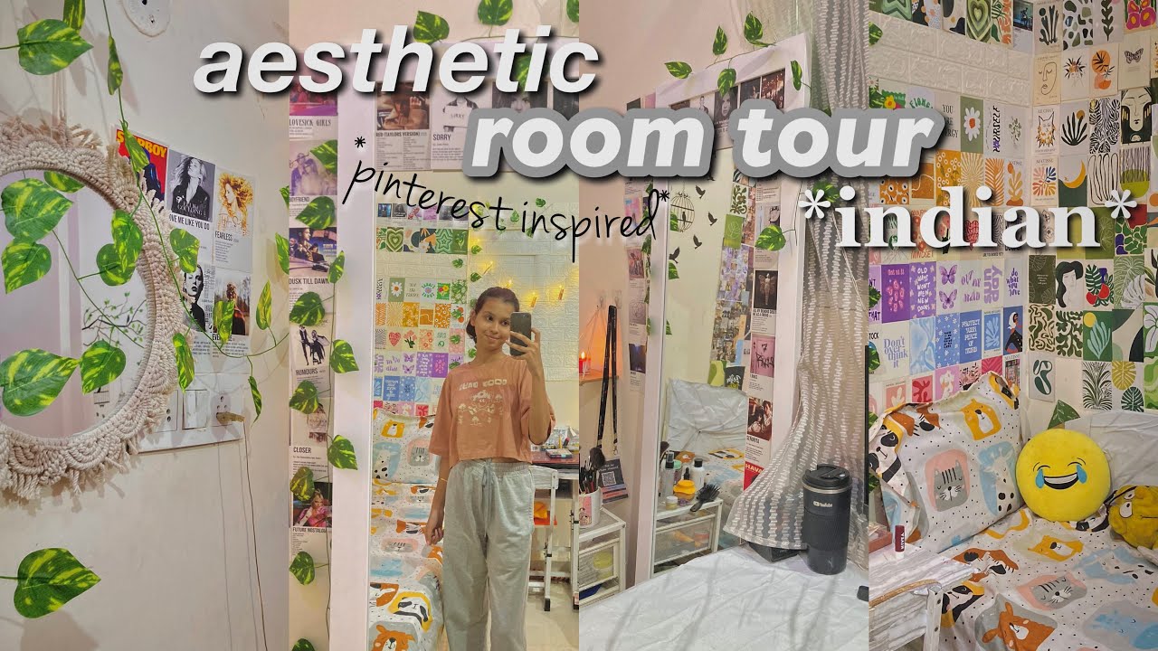 aesthetic room tour ♡ Indian![pinterest inspired,inspo for hostel & PG,room decor ྀིྀིྀིྀིྀི]