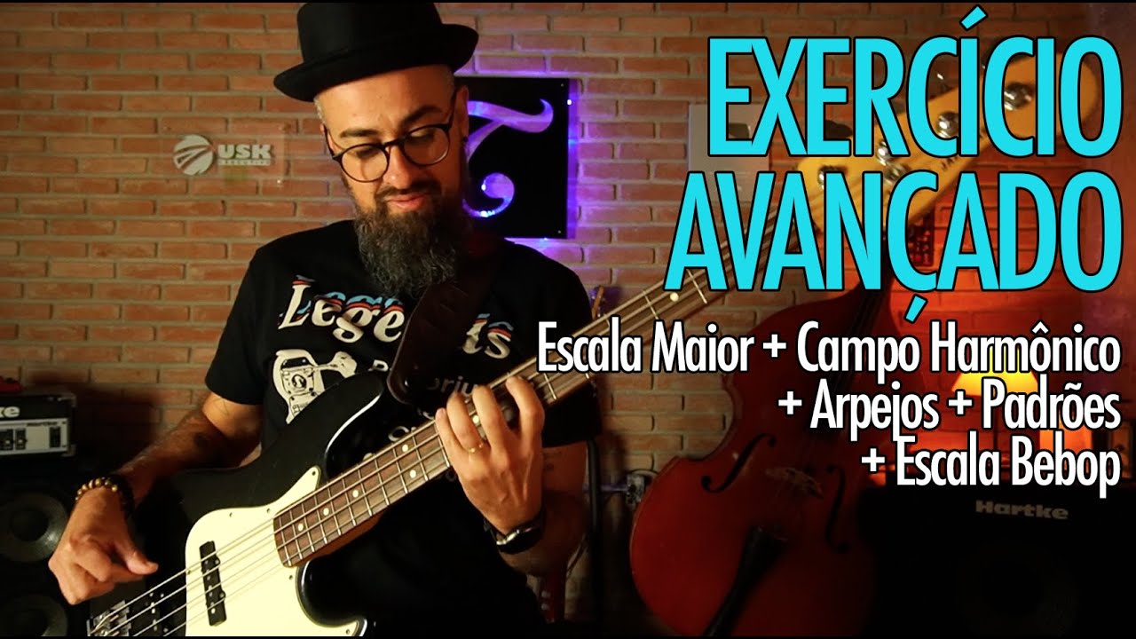 EXERCÍCIO AVANÇADO USANDO: Escala Maior + Campo Harmônico + Arpejos + Escala Bebop | Ep513