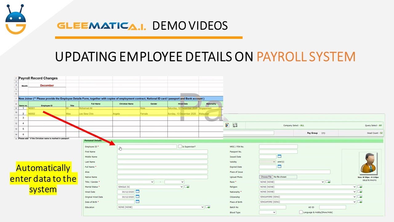 HR Process Automation: Data Integration on Payroll System | Works 5x Faster than Human!